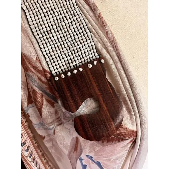 Vintage wood and beads belt - Picture 6 of 6